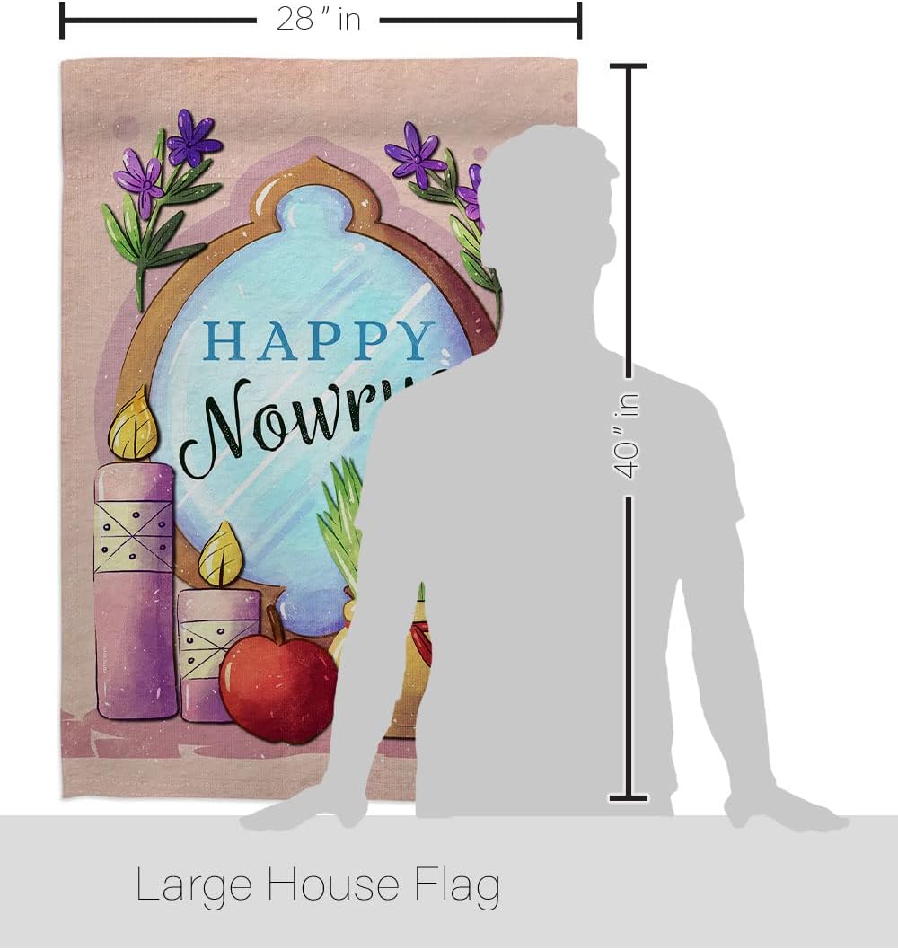 Celerate Nowruz Indoor Decor Banner Room Wall Art Patio Porch Lawn Garden Flag Outdoor Decorations Tapestry Yard Signs Celebration Persian New Year Christian Religion Day Holiday Made In USA
