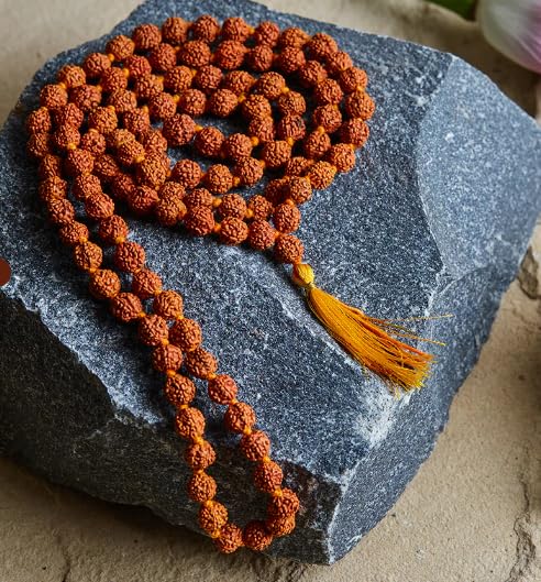 Exclusive Global 100% Original & Authentic -10mm Rudraksha 5 Mukhi Rudraksh Mala 108 Beads Rosary
