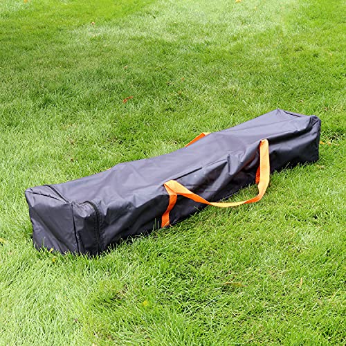 Sunnydaze Large Duffle Bag - Long Camping Bag for Tent or Equipment - Canopy Replacement Storage - Heavy-Duty - Black - 45.5 Inch
