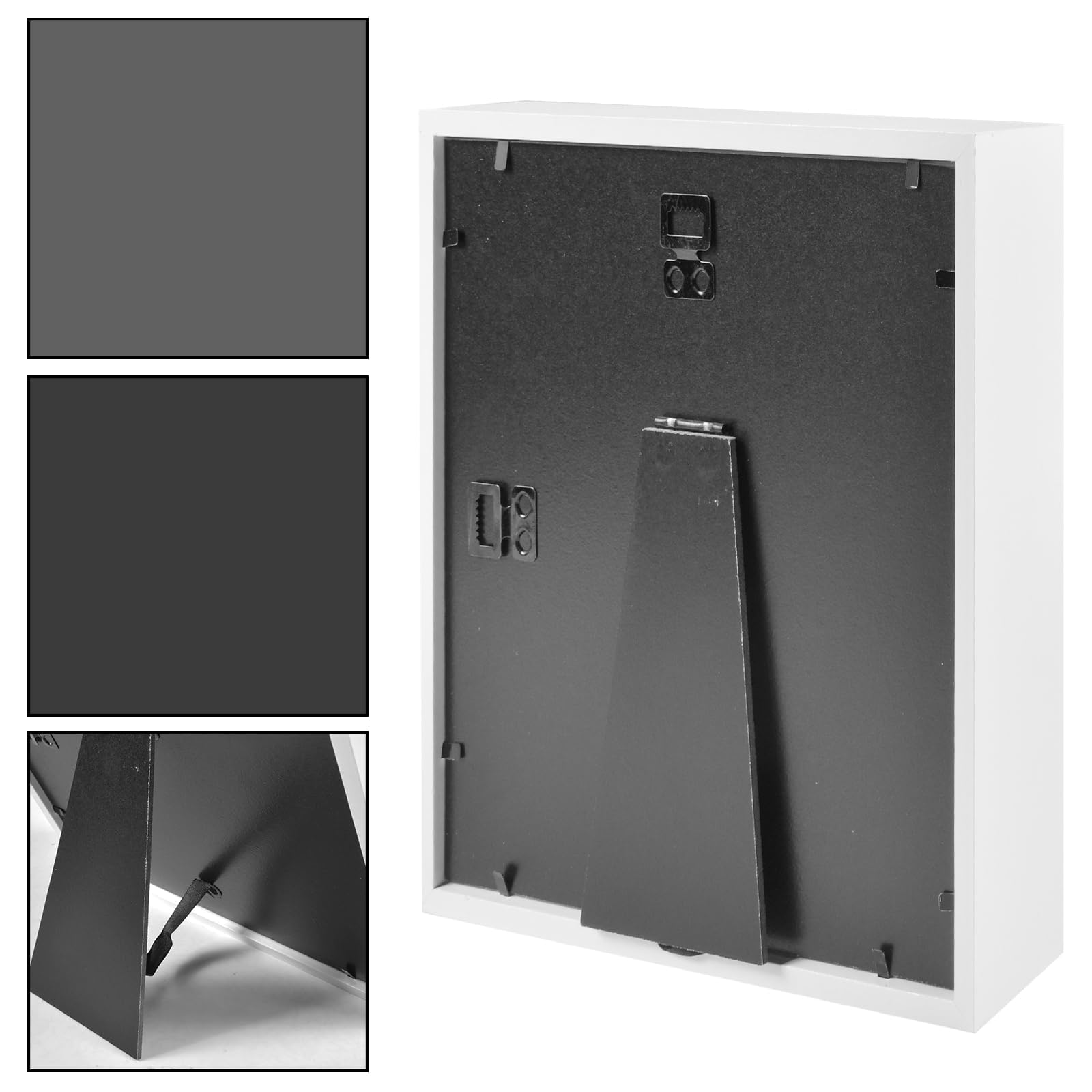 Cornice 3D Profonda 20x20 Cm – Contenitore Per Oggetti Fino A 3 Cm, Vetro Organico, Da Parete O Scrivania, Bianco