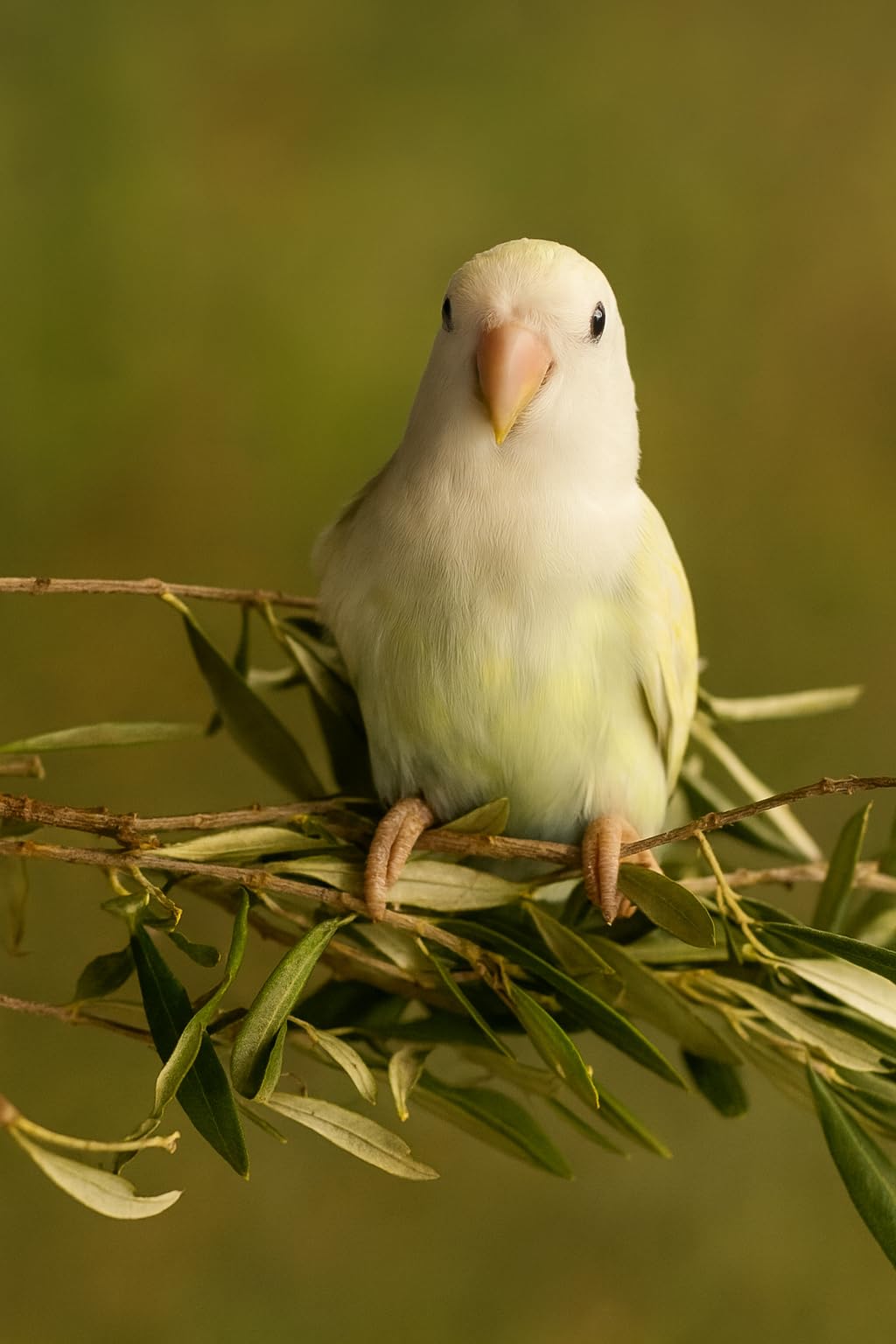 Columpio agapornis Cuerda de sisal Forrada en Olivo Fresco para Aves Exóticas Entretenimiento y descando Duradero Incluye Ramas de Olivo para Bandeja.Probado con agapornis Reales