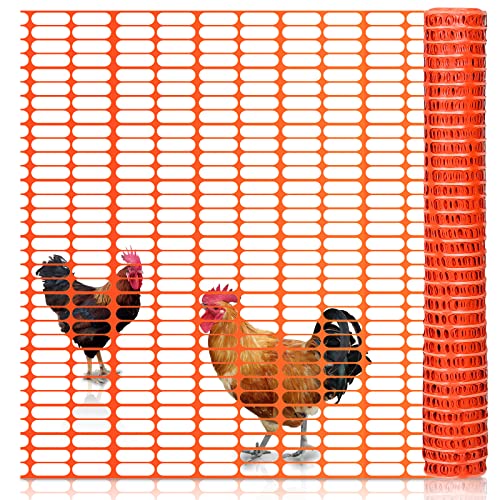 Yakimz Filet de protection en plastique - 1 m x 50 m - Orange - Clôture de chantier - Filet de sécurité - Filet de capture - Clôture de sécurité