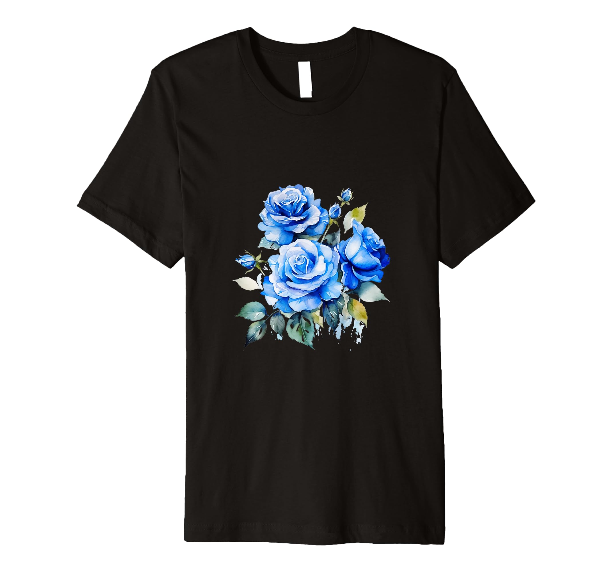 ★24SS新作★ROMANTIC CROWN★BACK POINT BLUE FLOWER TEE SHIRT BACK POINT BLUE FLOWER TEE SHIRT_BLACK | ROMANTIC CROWN