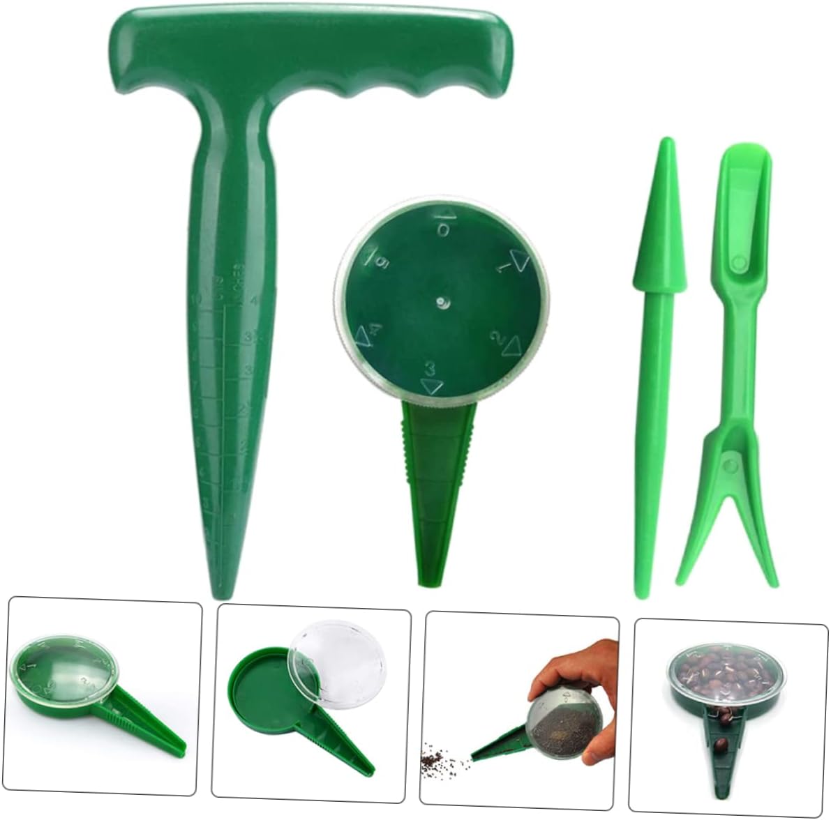 Hand Seeder Spreader 8-Piece Garden Dispenser Tool Small Lightweight Dispenser for Grass Spreading