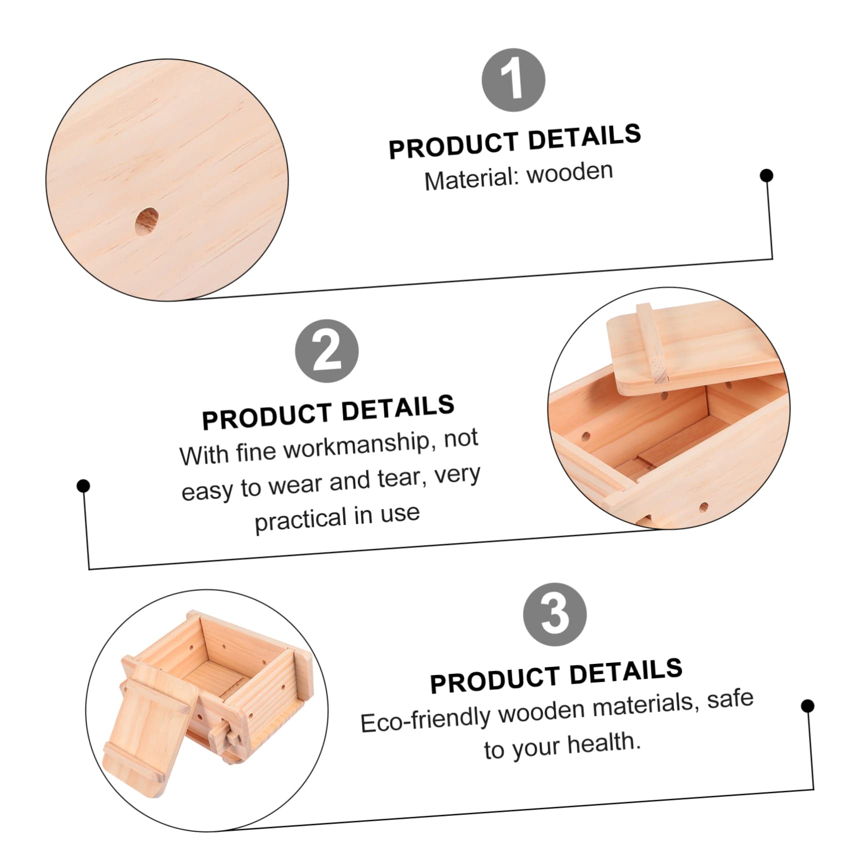 NAMOARLY Wooden Tofu Press Tofu Mold and Press Set No Fading Fine Grained Wood Kitchen Tool