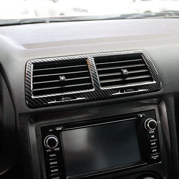 Carbon Fiber Air Vent Cover AC Outlet Trim kit for 2008-2014 Dodge Challenger