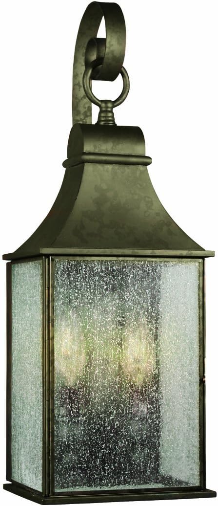 World Imports 61308-06 Revere Collection Outdoor 2-Light Wall Lantern, Flemish