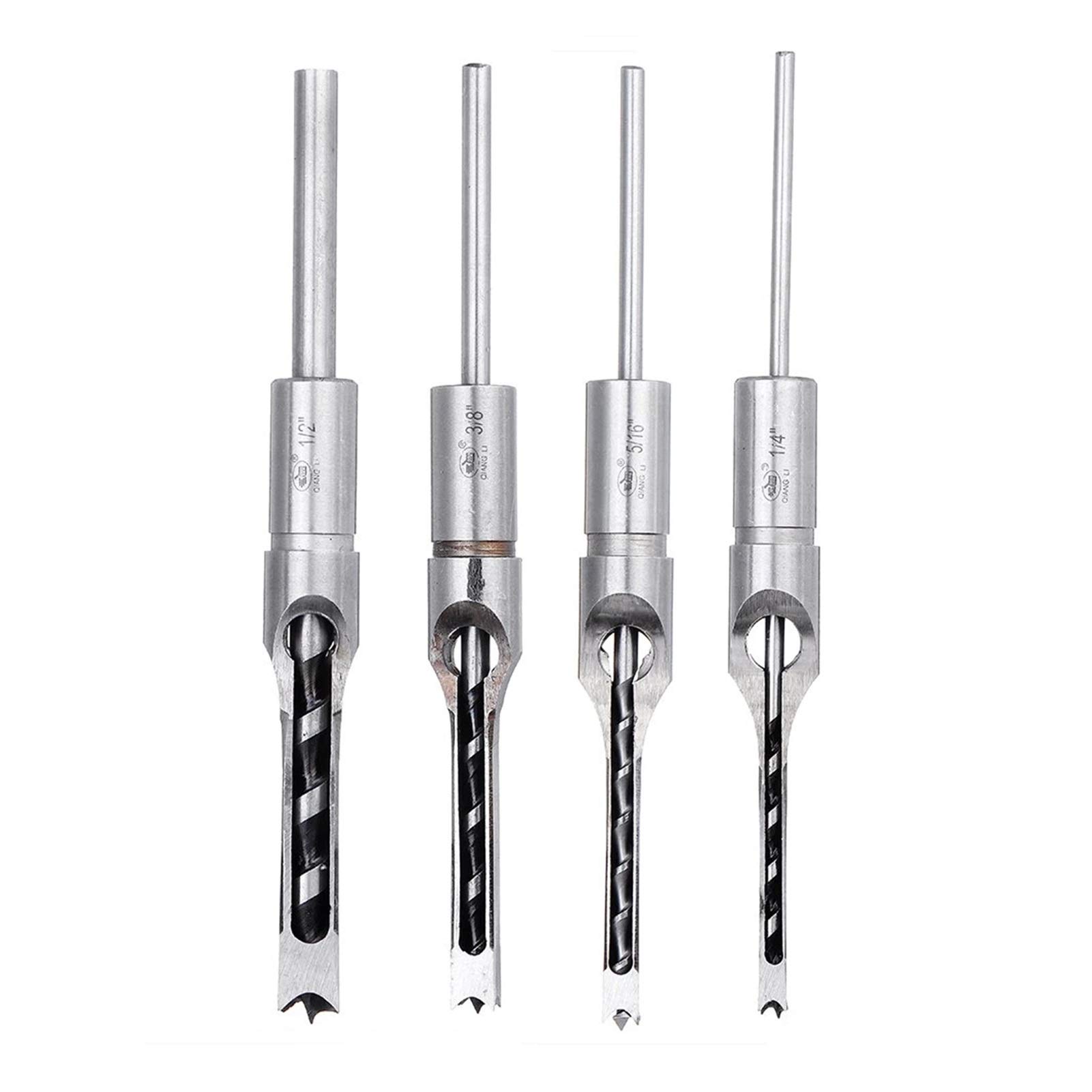 Generic 6.35/7.94/9.5/12.7mm HSS Wiertło Twist Wiertło Wiertło Drewniane Kwadratowe Otwór Ślimak Wiertła Bit Bit Bit Set(Set)