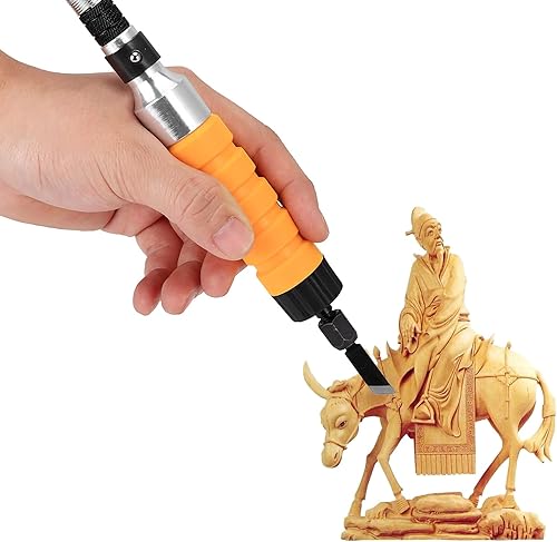 Miniatura 6 de Cincel para carpintería, herramienta de tallado de cincel eléctrico, cincel de tallado de carpintería con 5 cuchillas, cinceles de madera