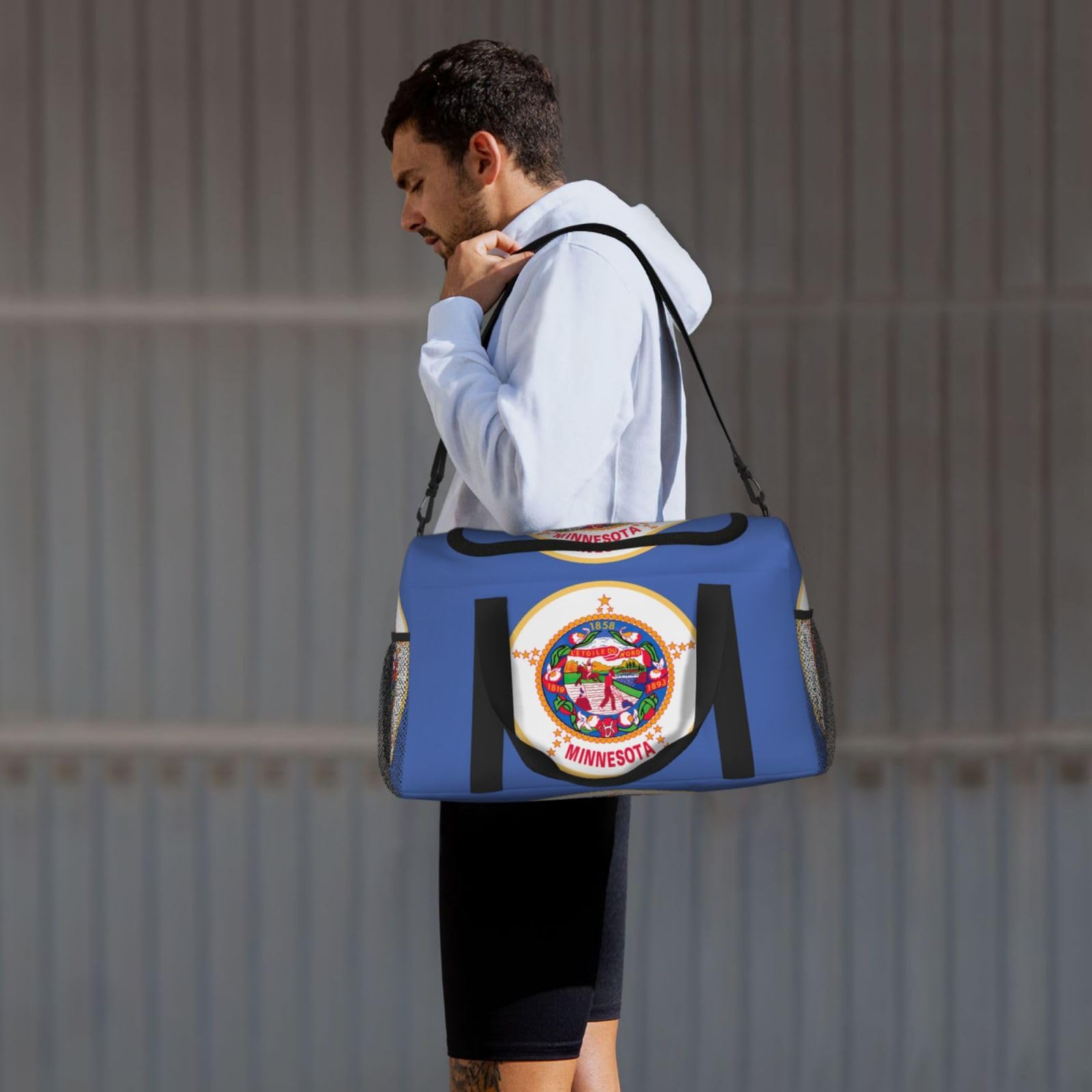 Flaga stanu Minnesota torba na ramię kobiety mężczyźni podróżna torba crossbody torebka torba na ramię torebki robocze codzienna torba hobo