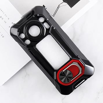 Oukitel WP61 Plusと互換性がある ケース&リングホルダー - ブラック+レッドリング