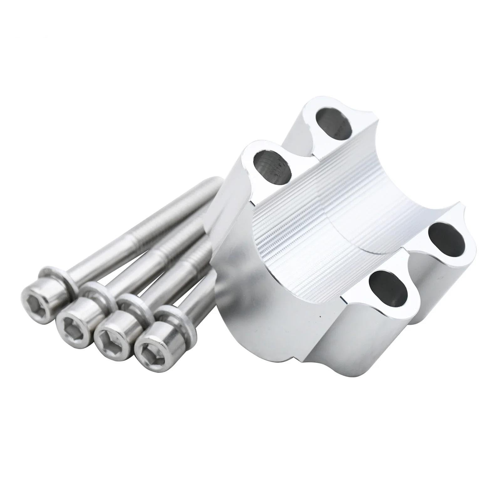 Pièces Moto Pince Support Montage Guidon Moto 22/28mm Pour Ninja 250 300 400 650R ZX6R(22mm Silver)