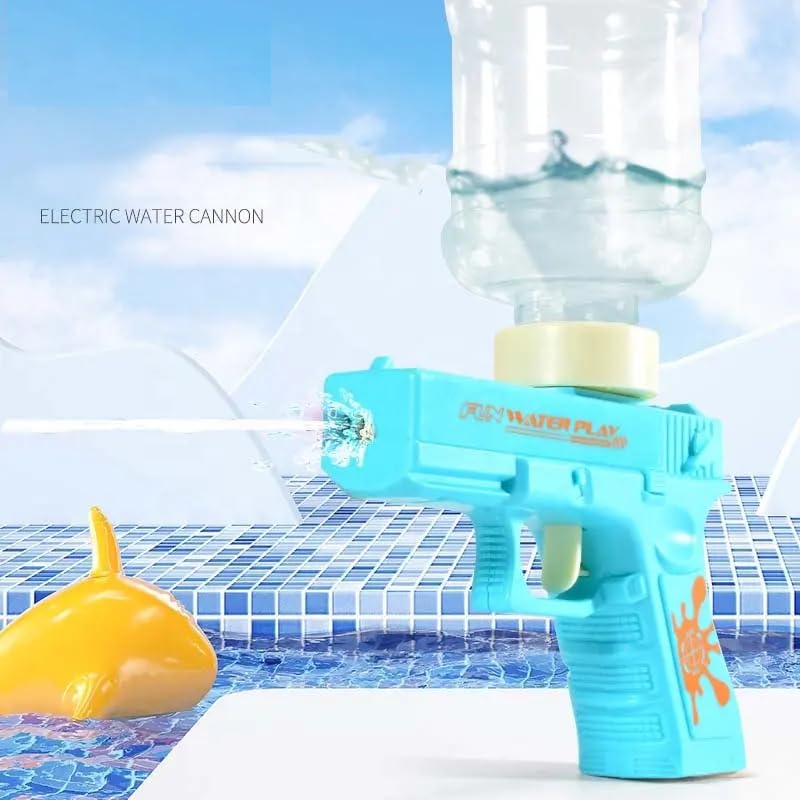 Image of High Pressure Holi Pichkari Electric Water Blaster Gun, Automatic Squirt Gun with 300Cc Excellent Range 25-32 Feet - (Magzine) for Kids and Adults Pool Party (Pistol Triple Action)