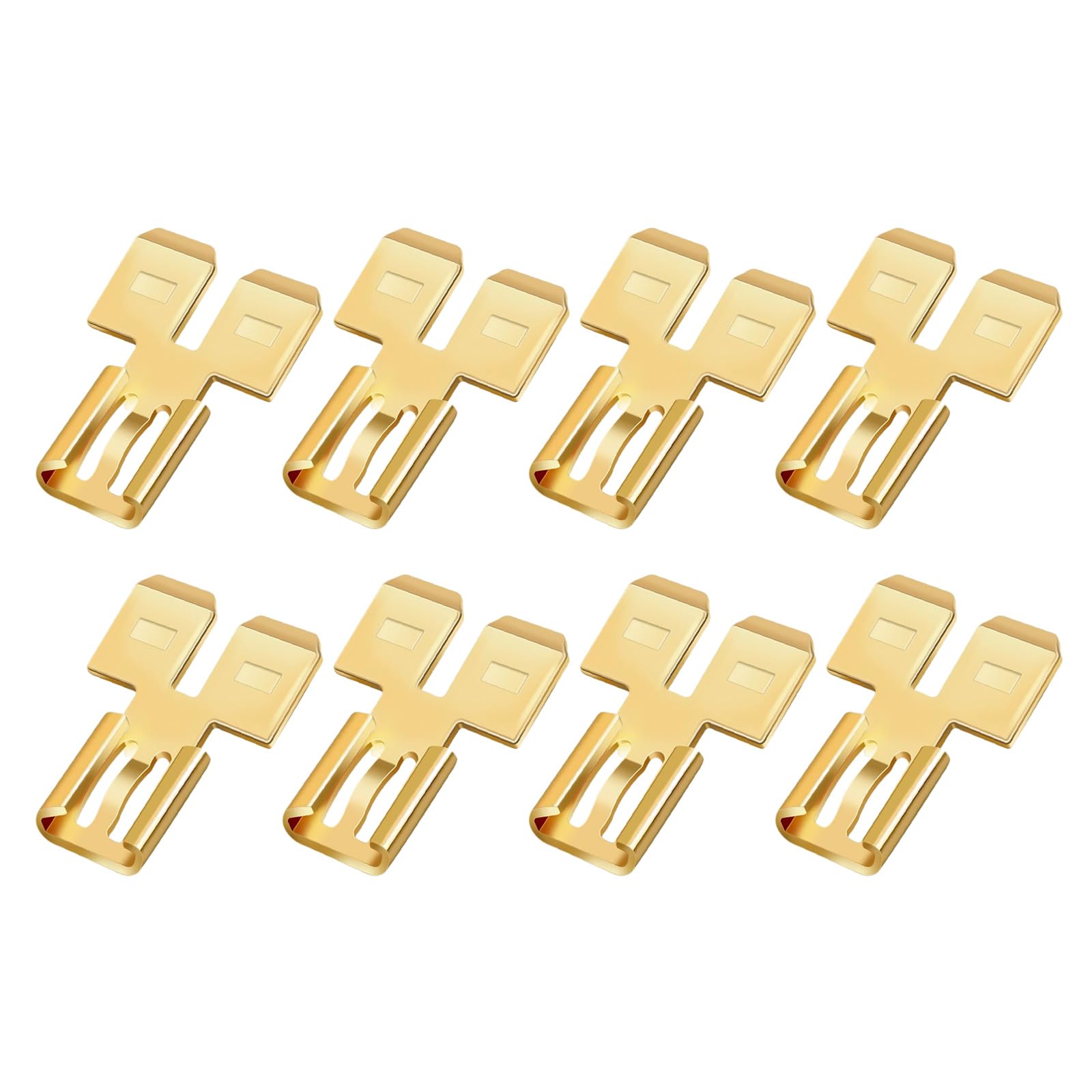 Maxtonser 8Pcs Quick Disconnect Electrical Wire Spades Terminals Adapter Wire Spades Connectors NonInsulated Spades Connectors