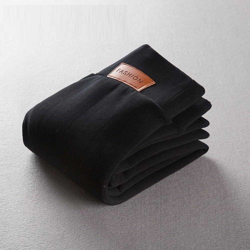 Thermo Leggings Damen,Damen Thermische Leggings Fashion Plus Size Schwarzer Buchstabe Labeling High Waist Leggings Dickes Fleece Gefüttert Stretchy Sporthose Strumpfhosen Für Winter Outdoor Kaltes
