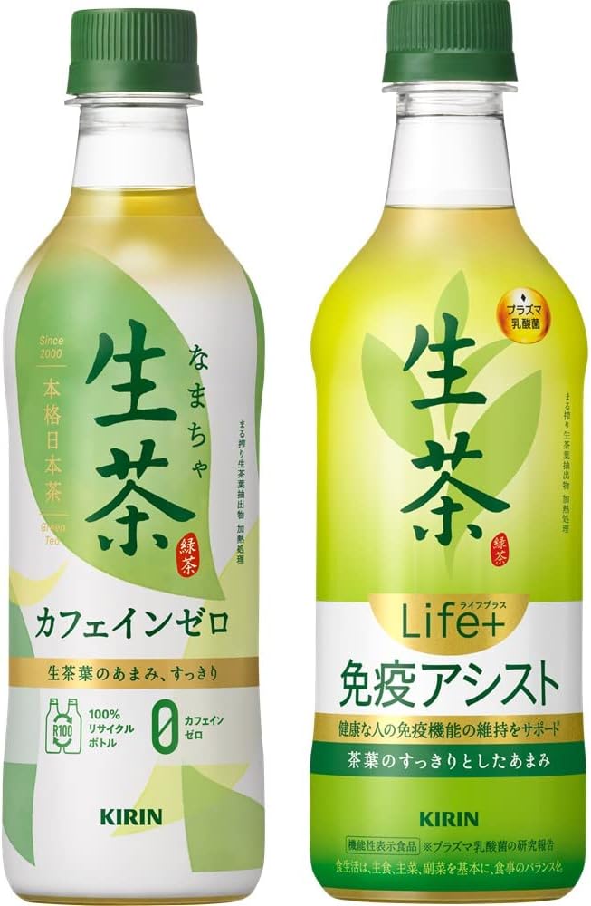 Amazon 生茶2種飲み比べ 新 キリン 生茶デカフェ お茶 430ml Pet 24本 デカフェ ノンカフェイン 生茶 ライフプラス 免疫アシスト 機能性表示食品 お茶 プラズマ乳酸菌 525mlペットボトル 24本 生茶 食品 飲料 お酒 通販