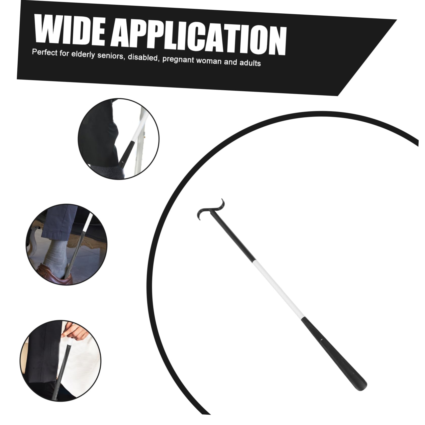 Beavorty Dressing and Shoe Assisting Device Disabled Shoe Horn Dressing Pole Shoe Stick Helper Handicapped Shoehorn Elderly Shoe Helper Elderly Disabled Shoehorn Wearing Assist Tool Abs