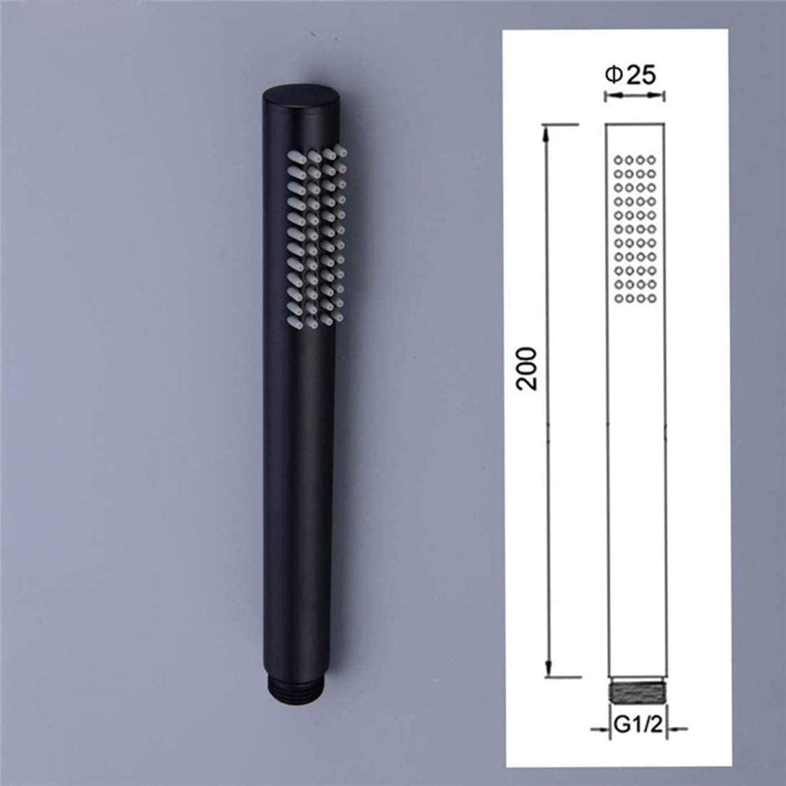 Miscelatore deviatore in ottone nero a parete, set doccia per bagno con soffione doccia a pioggia rotondo in ottone da 8-12 pollici, rubinetti per doccia e vasca, set doccia, 8 pollici Beauty Comes