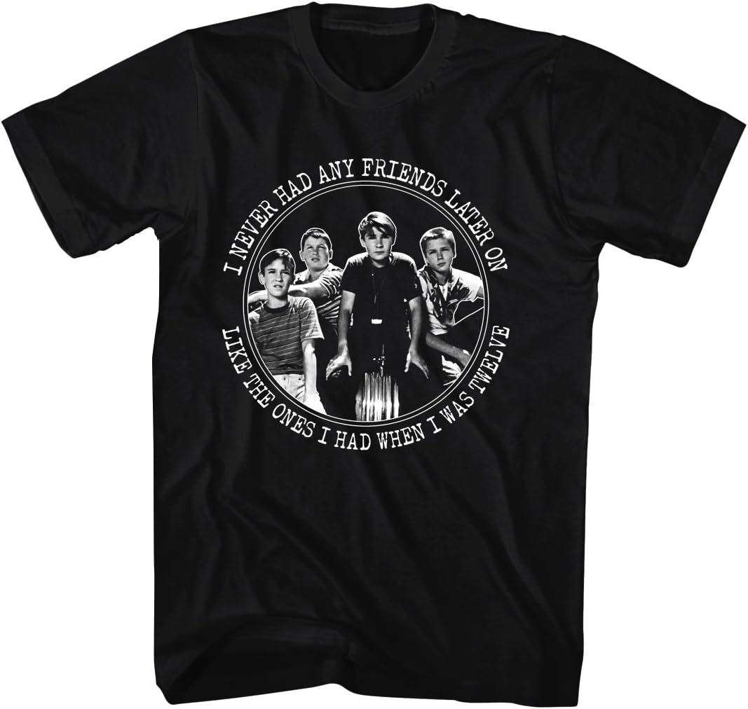 Stand By Me Men's Stand By Me Friends Graphic T-Shirt, Black, Medium