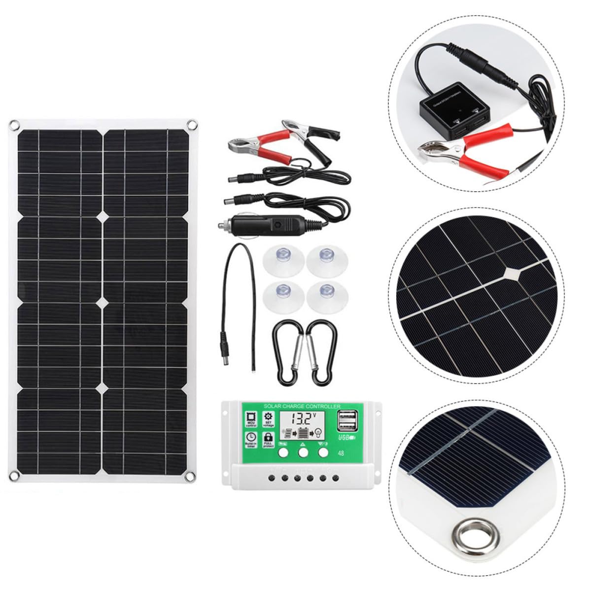 Pannello Solare Portatile 25w 18v Protezione Inversa