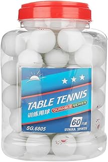 Vbest life Ping Pong Balls with Box, 60 Pcs 3-Star Table Tennis Ball Ping Pong Balls for Competition Training Entertainment