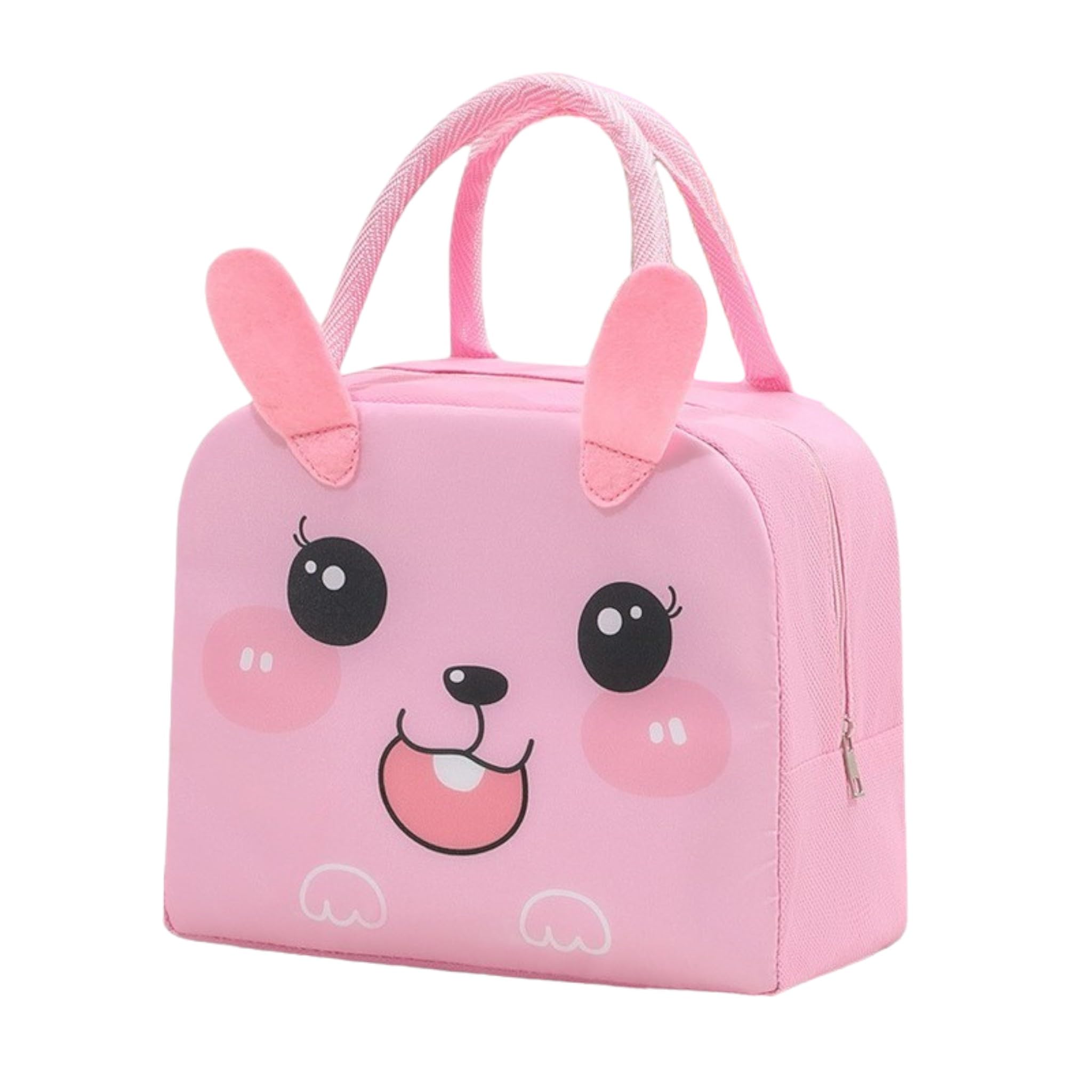 Generic Bolsa Almuerzo Infantil, Bolsa Térmica Porta Alimentos para Niñas Bolsa Comida Isotérmica Linda y Ligera Bolsa Merienda para Escuela Viaje Picnic con Asa de Mano.(rosa)