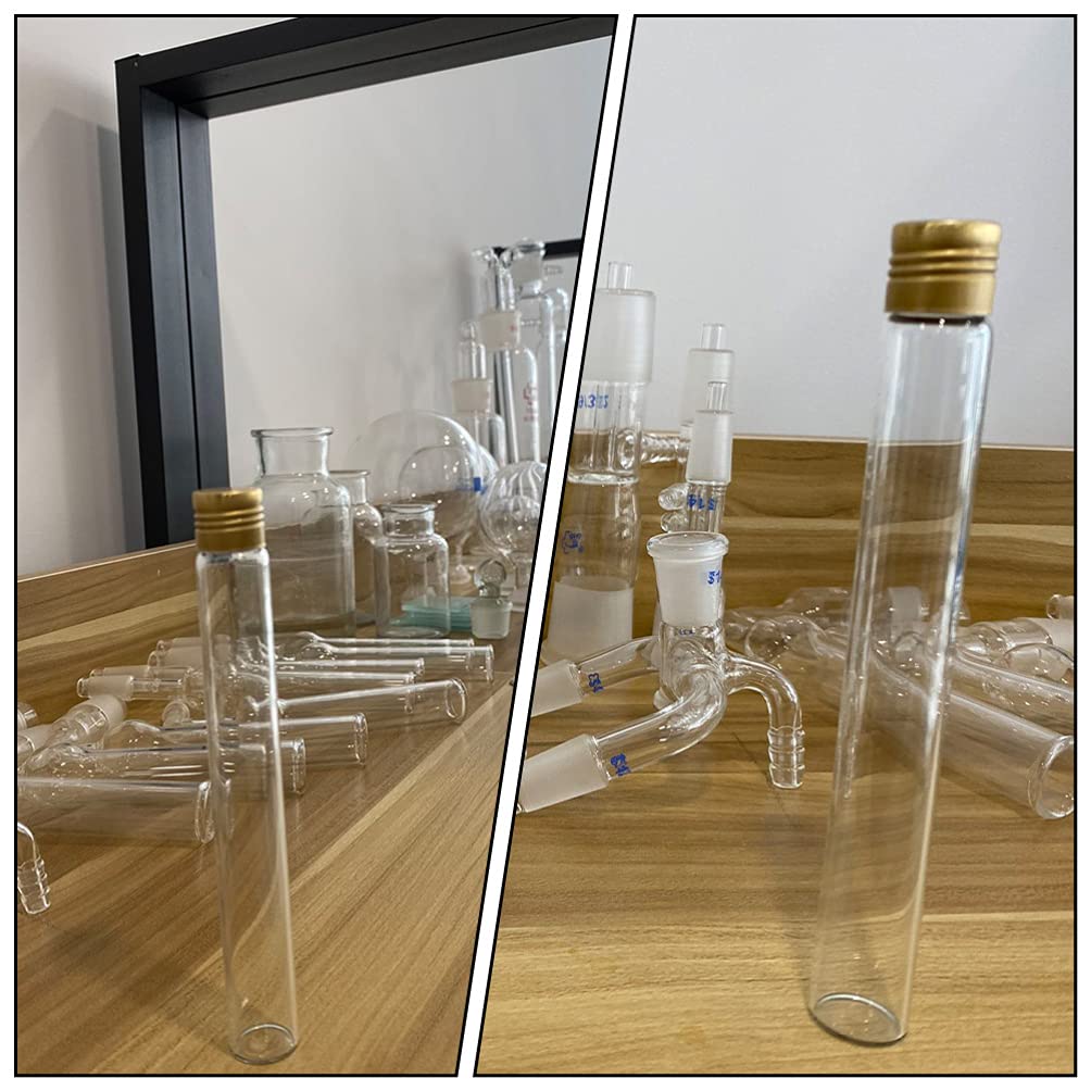 Probówka laboratoryjna z fiolką, przezroczyste pro 20 szt. plastikowych probówek z zakrętkami, przezroczyste płaskie probówki do eksperymentów laboratoryjnych, pojemnik do przechowywania soli w kształ