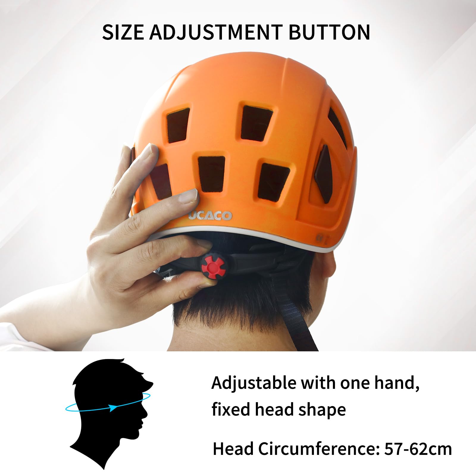 NewDoar Kask wspinaczkowy, półkopułowy, ultralekki kask ochronny L57-62 cm do wspinaczki górskiej, wspinaczki lodowej, wspinaczki skałkowej, jaskini ratunkowej, dorosłych, mężczyzn, kobiet, czerwony