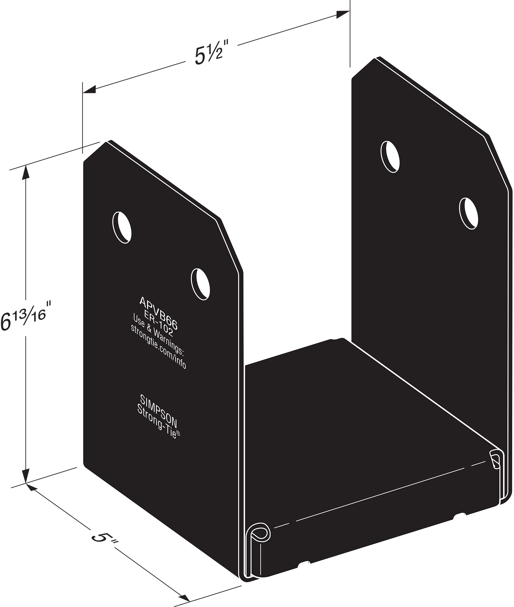 EP Bst TA.effects　MATT BLACK Amazon.com: Simpson Strong Tie APVB66 Outdoor Accents® Avant
