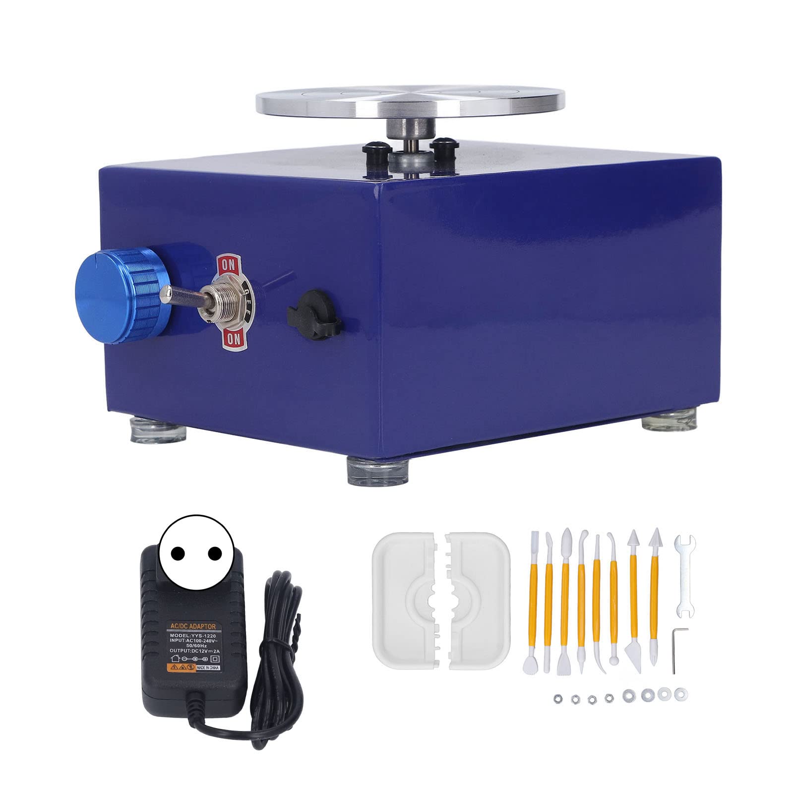 Mini Máquina de Torno de Cerámica, 2000 RPM, Estudio de Cerámica de Torno Eléctrico, Máquina Formadora de Cerámica, Herramienta de Arcilla DIY, Máquina de Cerámica para