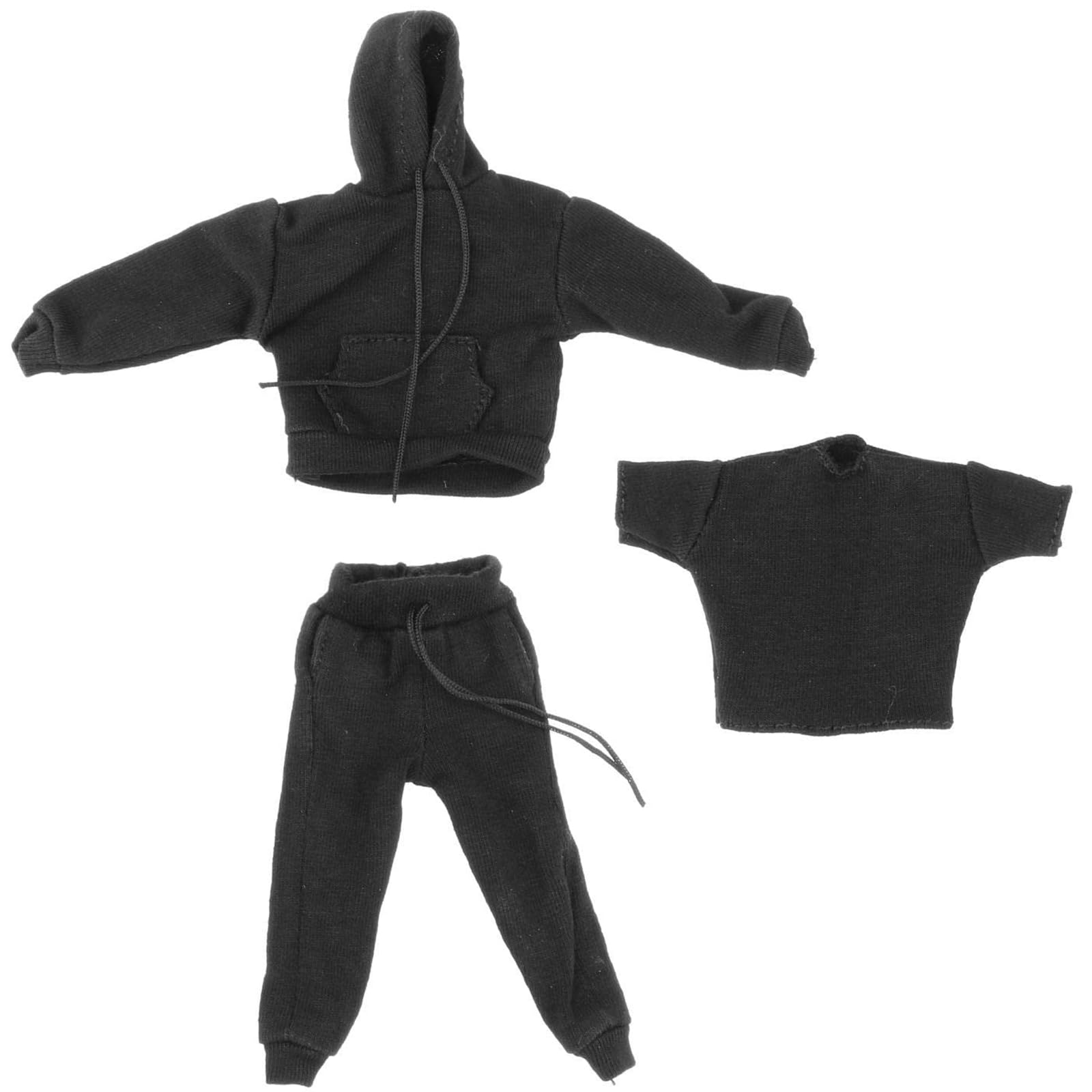 Sammlerstück, 1/12 Actionfigur, Kleidungsstück, Kapuzenpullover, Jogginghose, Oberteil, T Shirt Set für Soldatenfigur, Rollenspiel, Spielzubehör, Kleidungsset
