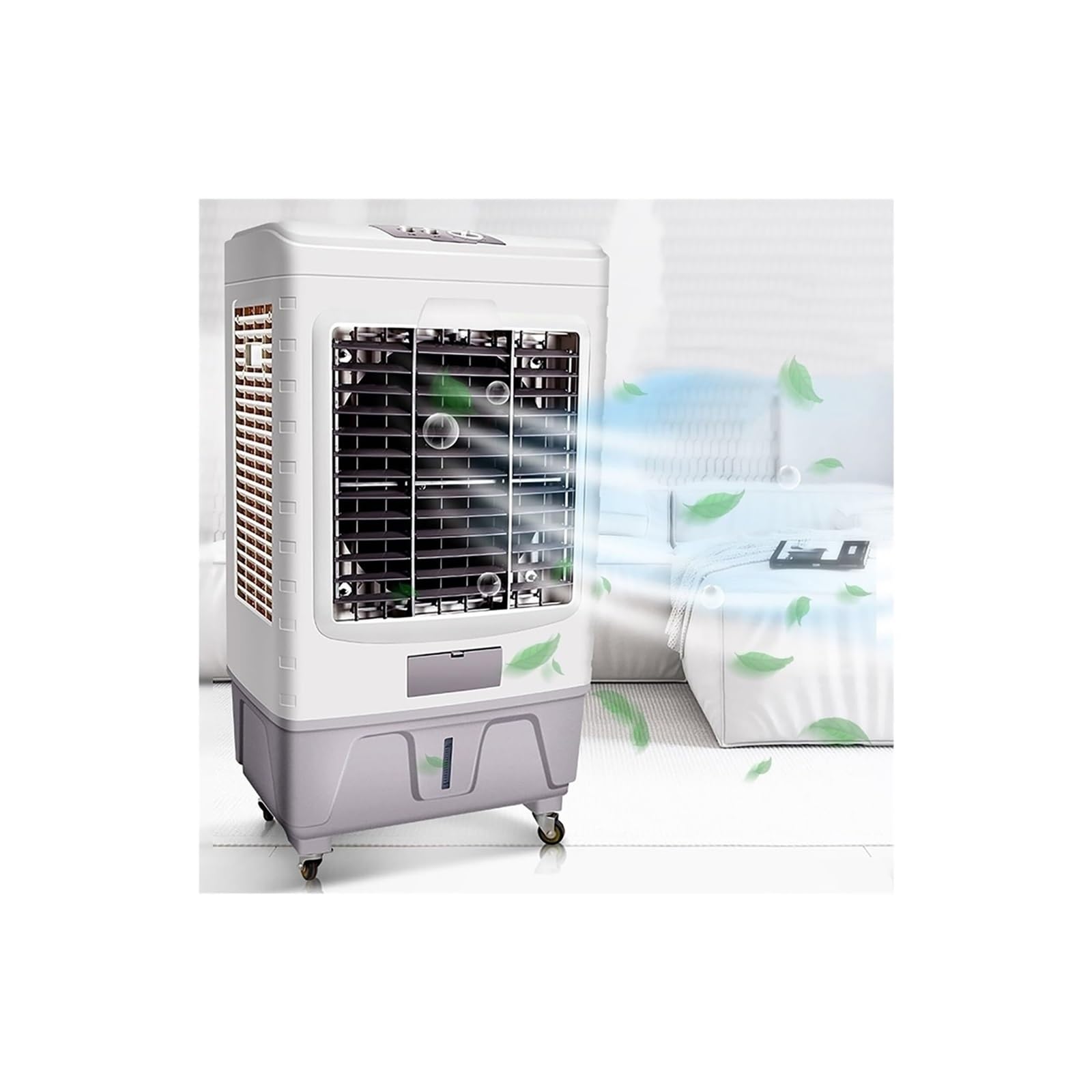 Qerasxpmkunj One Color Portable Swamp Cooler — 3-Speed Evaporative Air Fan With Wheels & Ice Packs