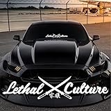 Horayten Car Stickers Graphic Automobile Front Windshield Hood Body Window Tail Decals for Japanese Black Samurai Culture (58cmx13cm, White)