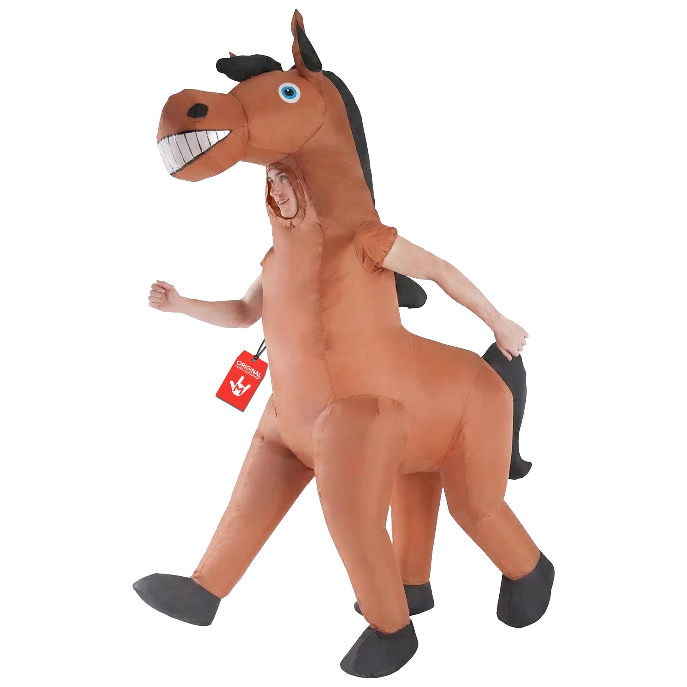 Morph Pferdekostüm Erwachsene, Pferd Kostüm Erwachsene, Aufblasbares Pferdekostüm, Faschingskostüme Männer, Karneval Kostüm Herren