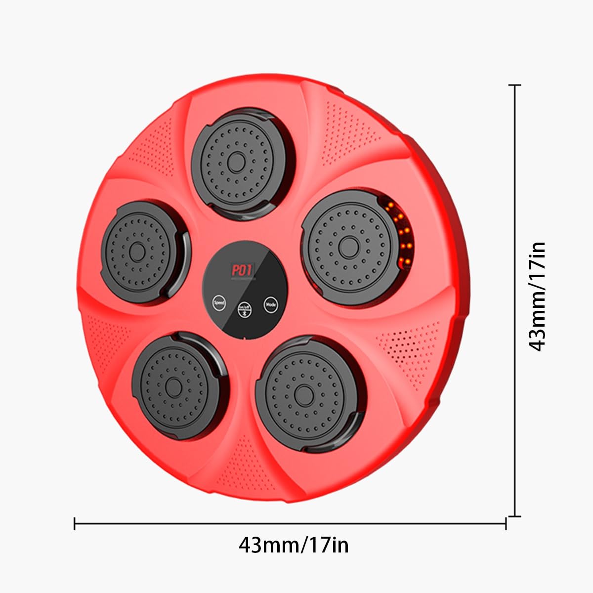 Bersaglio da muro per boxe elettronico Smart Music Boxing Machine con luci a LED Pratica e ricarica USB per allenamenti domestici amatoriali Bersaglio da muro per boxe (Colore: Black Boxing Machine)