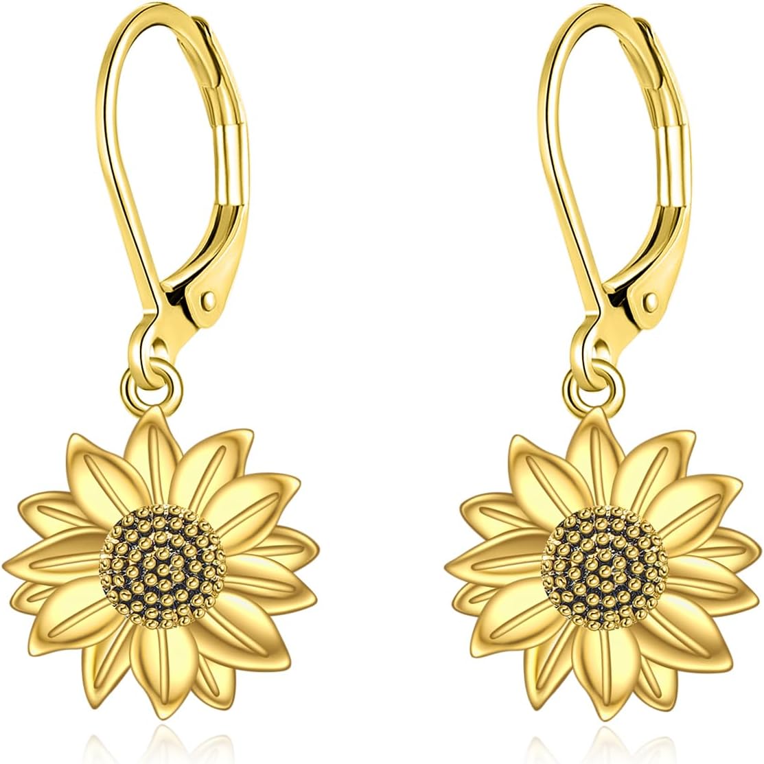 TALYKONG Larimar/Star/Dragonfly/Sunflower/Moonstone/Black Onyx Earrings for Women Leverback Dangle Earrings Hypoallergenic Jewelry for Women