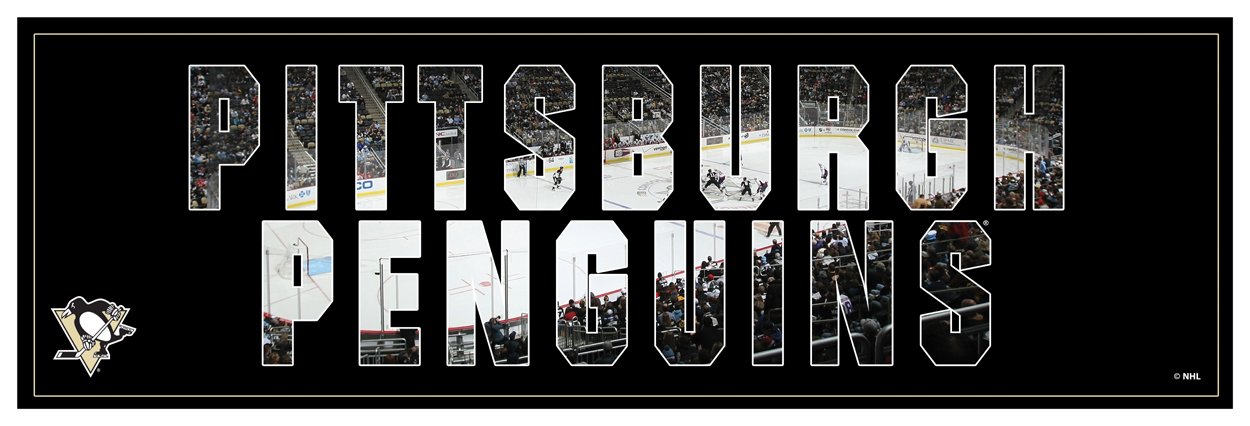 NHL Pittsburgh Penguins Artissimo Team Pride 36x12 Canvas Art