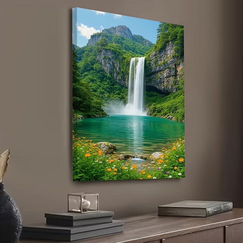 Cuadro de cascada estilo vintage de 40x50cm para dar amplitud a tu sala 2