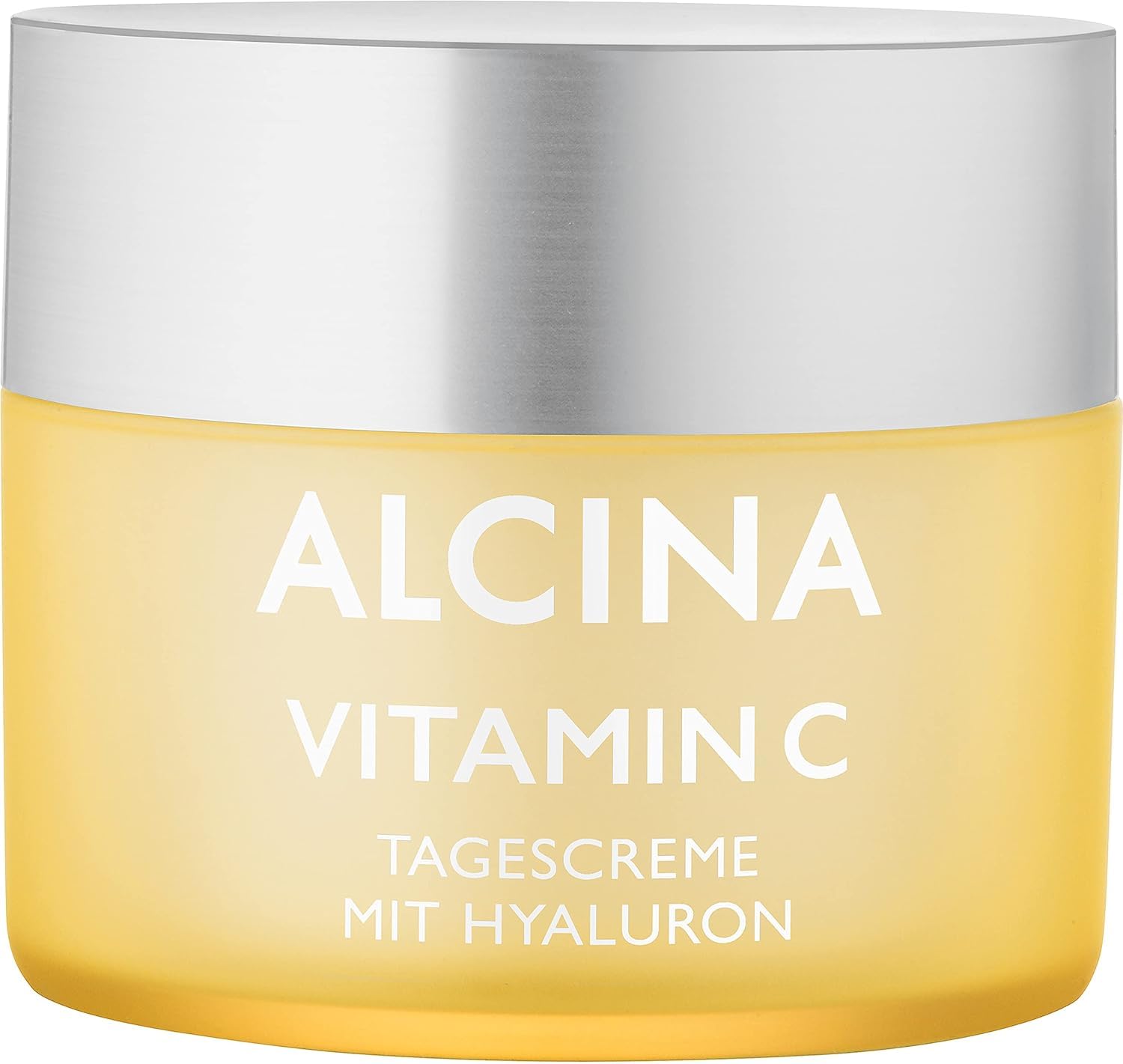 ALCINA Krem na dzień z witaminą C, 1 x 50 ml, nawilżający krem do twarzy o działaniu antyoksydacyjnym przeciwko przedwczesnemu starzeniu się skóry i efektom blasku, z kwasem hialuronowym i olejem z