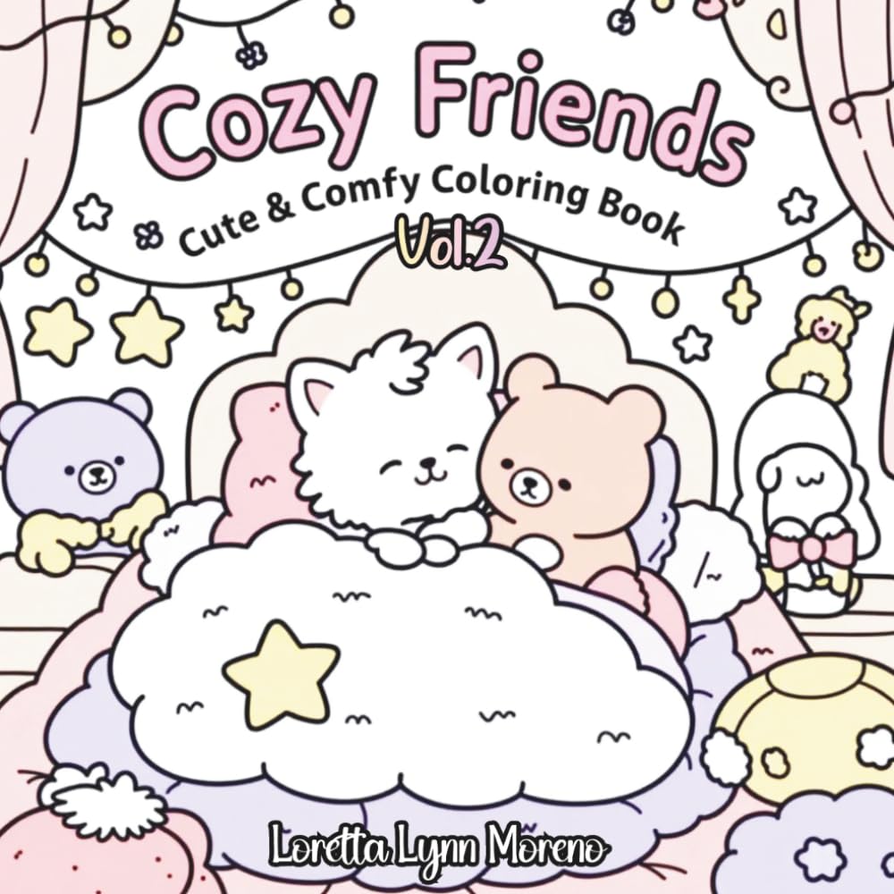 Cozy Friends Vol. 2: Simple Designs Bold and Easy Coloring Book Cute Cozy Friends with Bold Easy‑to‑Color Designs for Relaxation: Simple, Warm, and ... Friends Coloring Pages for Calm and Comfort