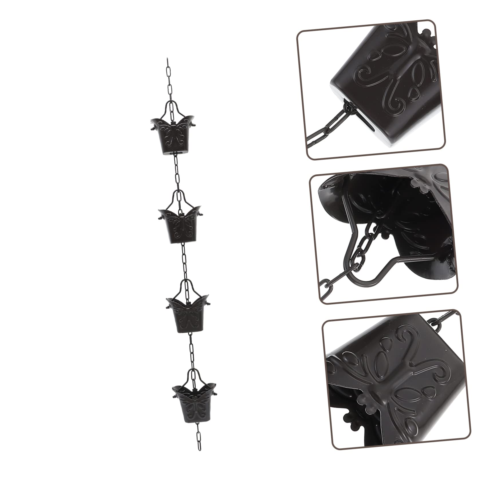 UPKOCH Courtyard Decorative Rain Chain Catcher Chain Drop Rain Chains for Gutters Catching Rain Collector Large Rain Chain Garden Rain Chime Decorations Rain Chain Gutter Aluminum Alloy