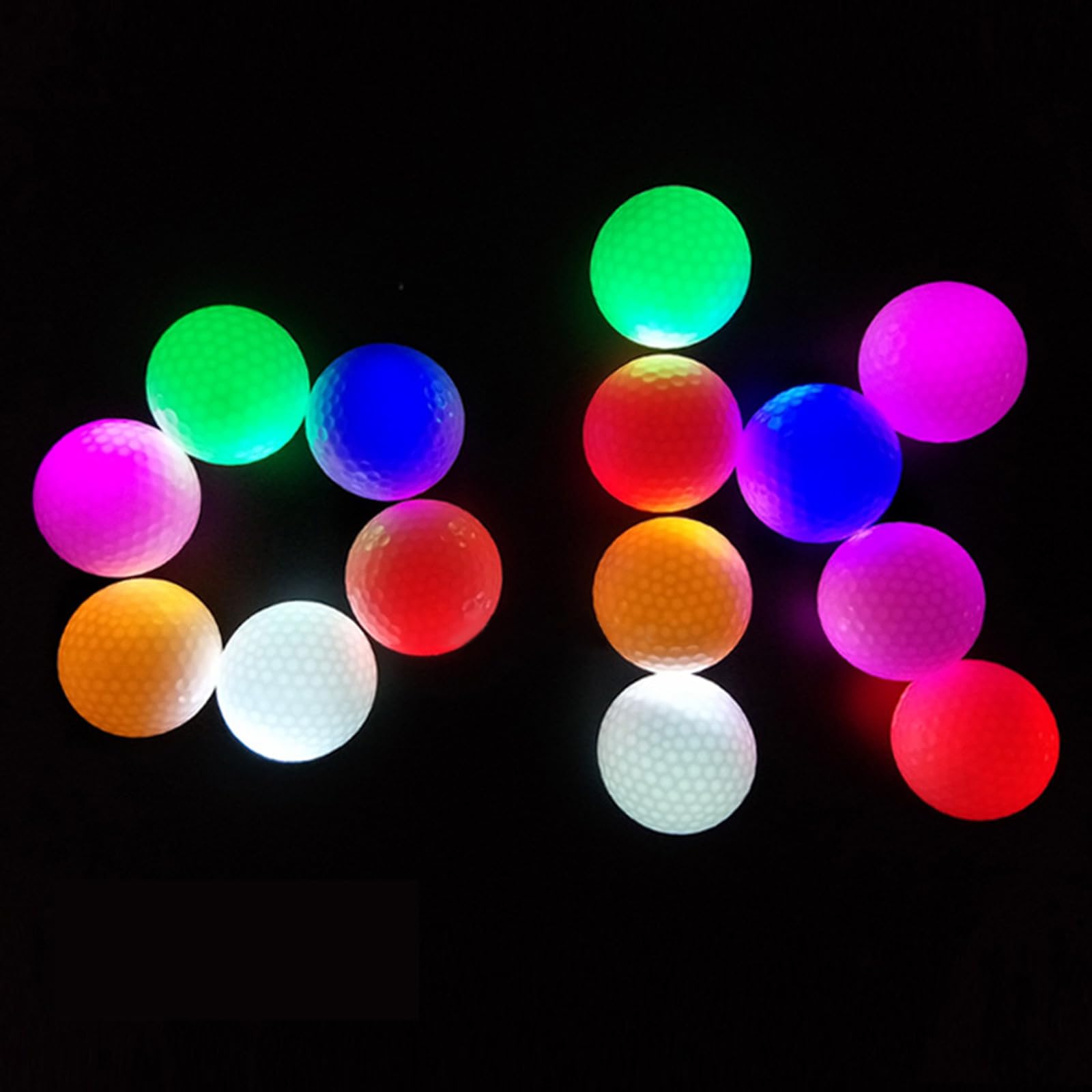 Dunkler Golfball, leuchtende Golfbälle, rücksetzbare Zeit, LED Ball, leuchtende Nachtbälle, Leuchtend Leuchtend