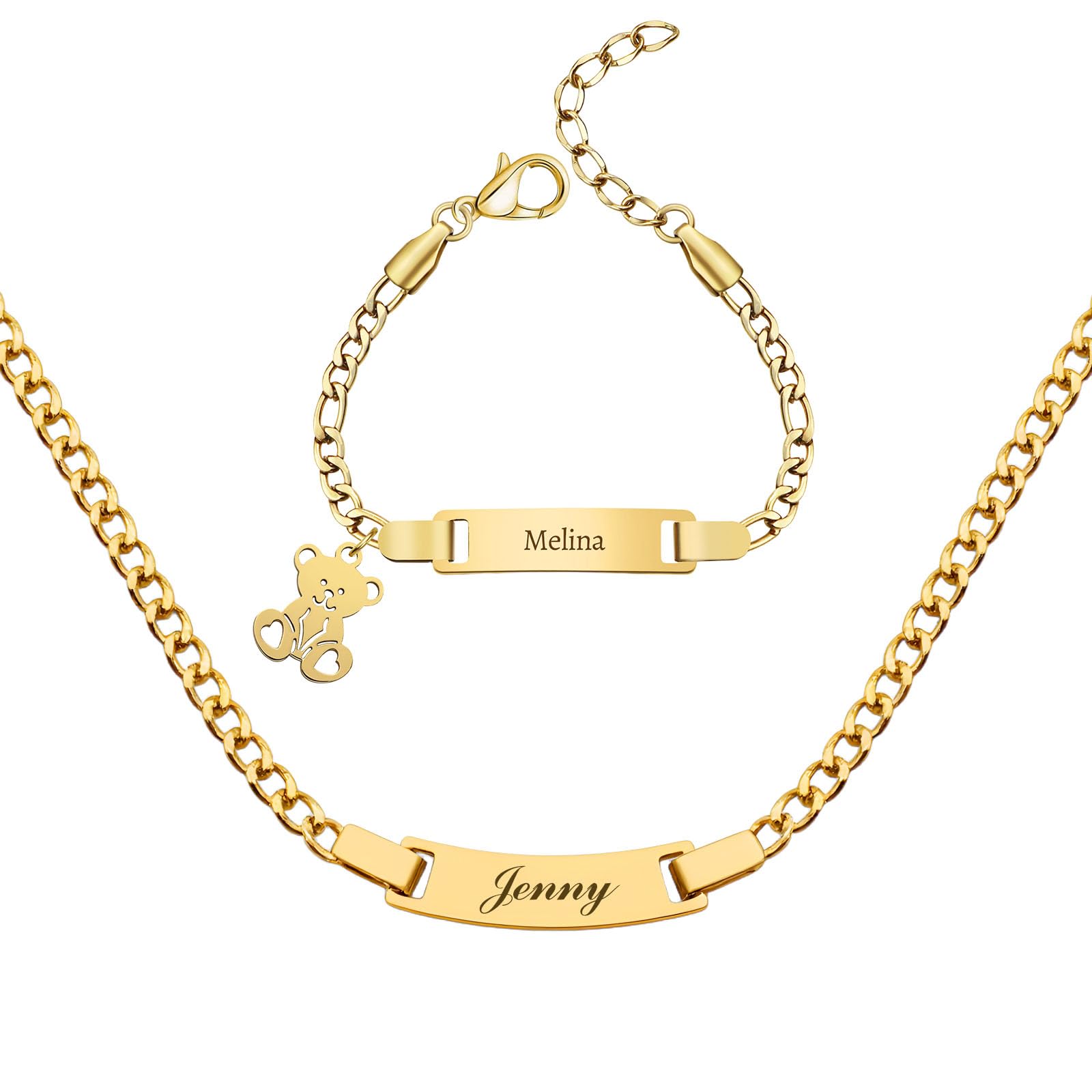 2 Pièces Personnalisé Gravure Personnaliser Couple Bracelets Soeur Bracelets Famille Bracelets