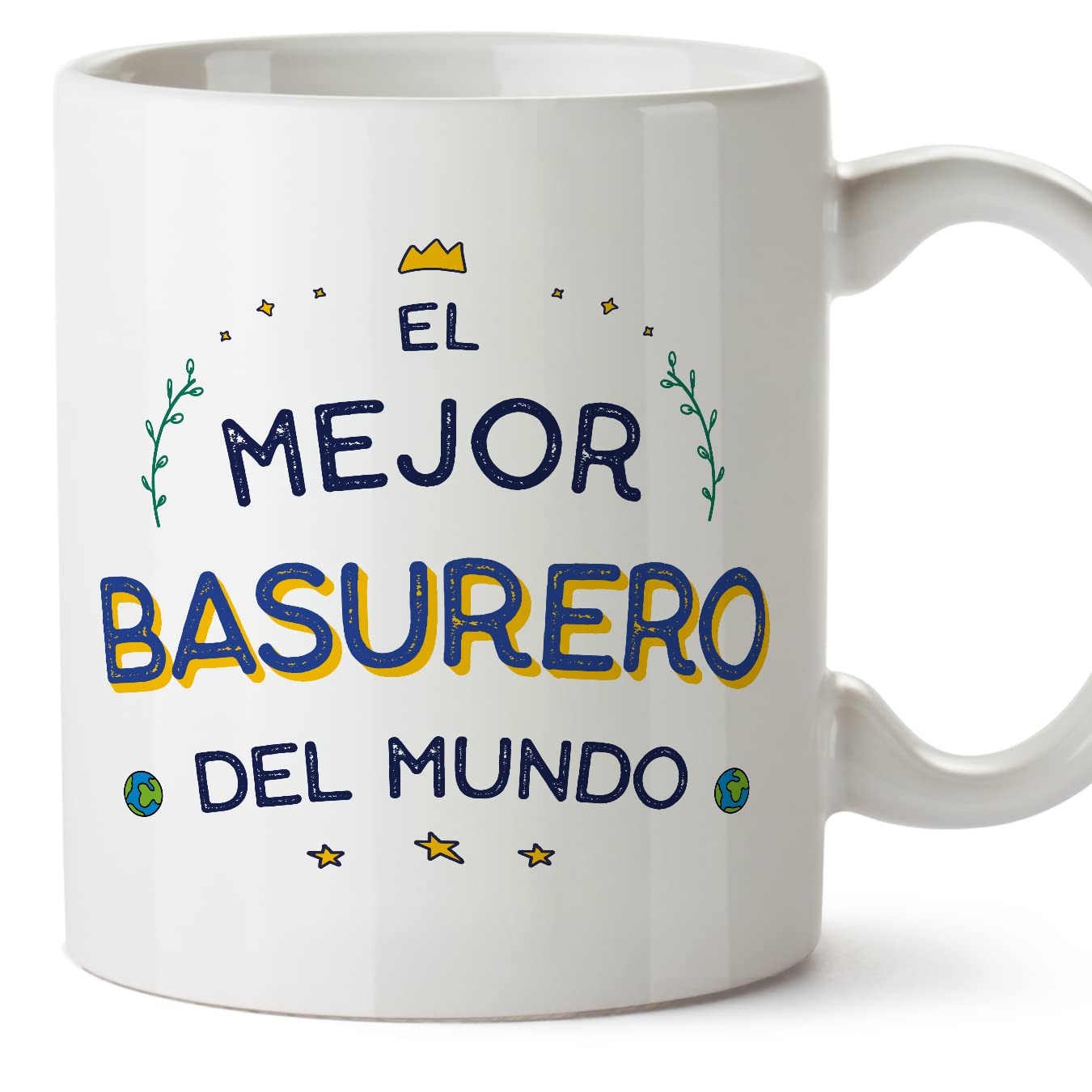 MUGFFINS Garbage Man Man Mug - in Spanish - Mejor del Mundo - Funny Gift for Colleagues - Ceramic 11oz Mug — image 1