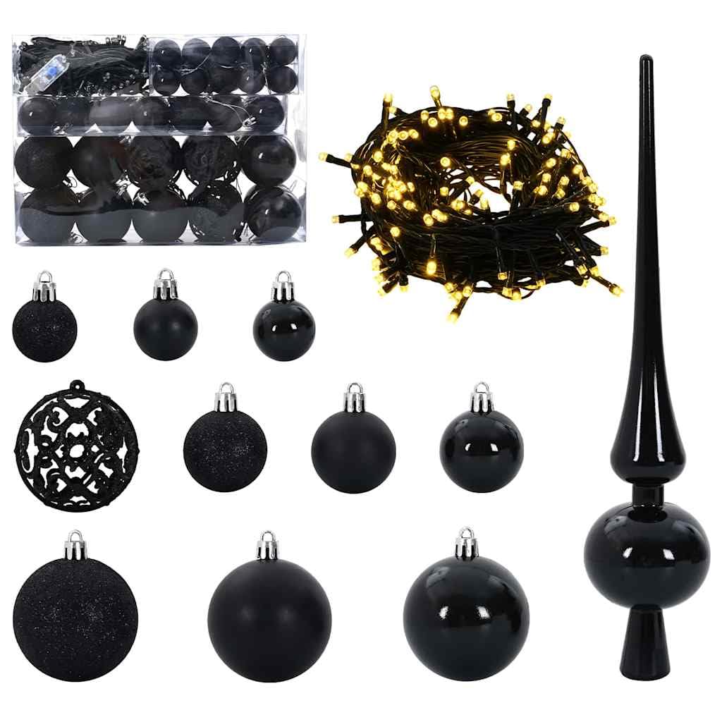 Sapin de Noël artificiel vert 120 cm avec 150 LED blanc chaud PVC et acier Support pliable pour intérieur et extérieur Décoration festive