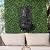 XBrand 30 in H Fiber Resin Wall Buddha Zen Outdoor Garden Water Fountain w/Warm LED Light, Black