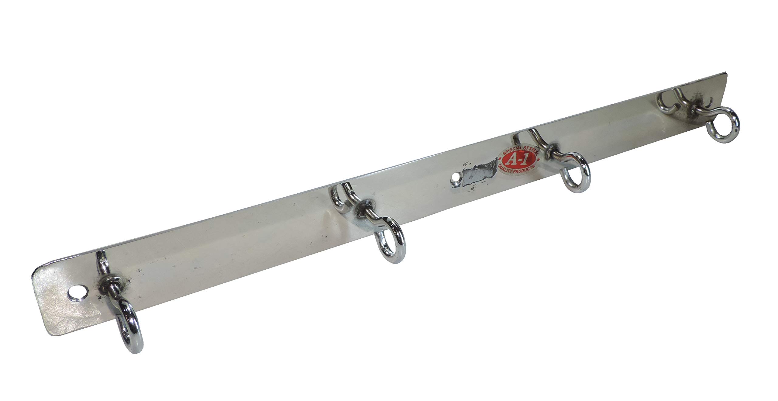 Epraiser A1-141A Rassi Hanger Stainless Steel Chrome Plated Classic Hooks Rail or Khunti Patti 4 - Pronged Hook Rail-image-40