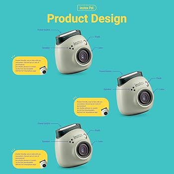 FUJIFILM instaxPal ミルキーホワイト 本体 Fujifilm instax PAL Camera, Milky White - Walmart.com