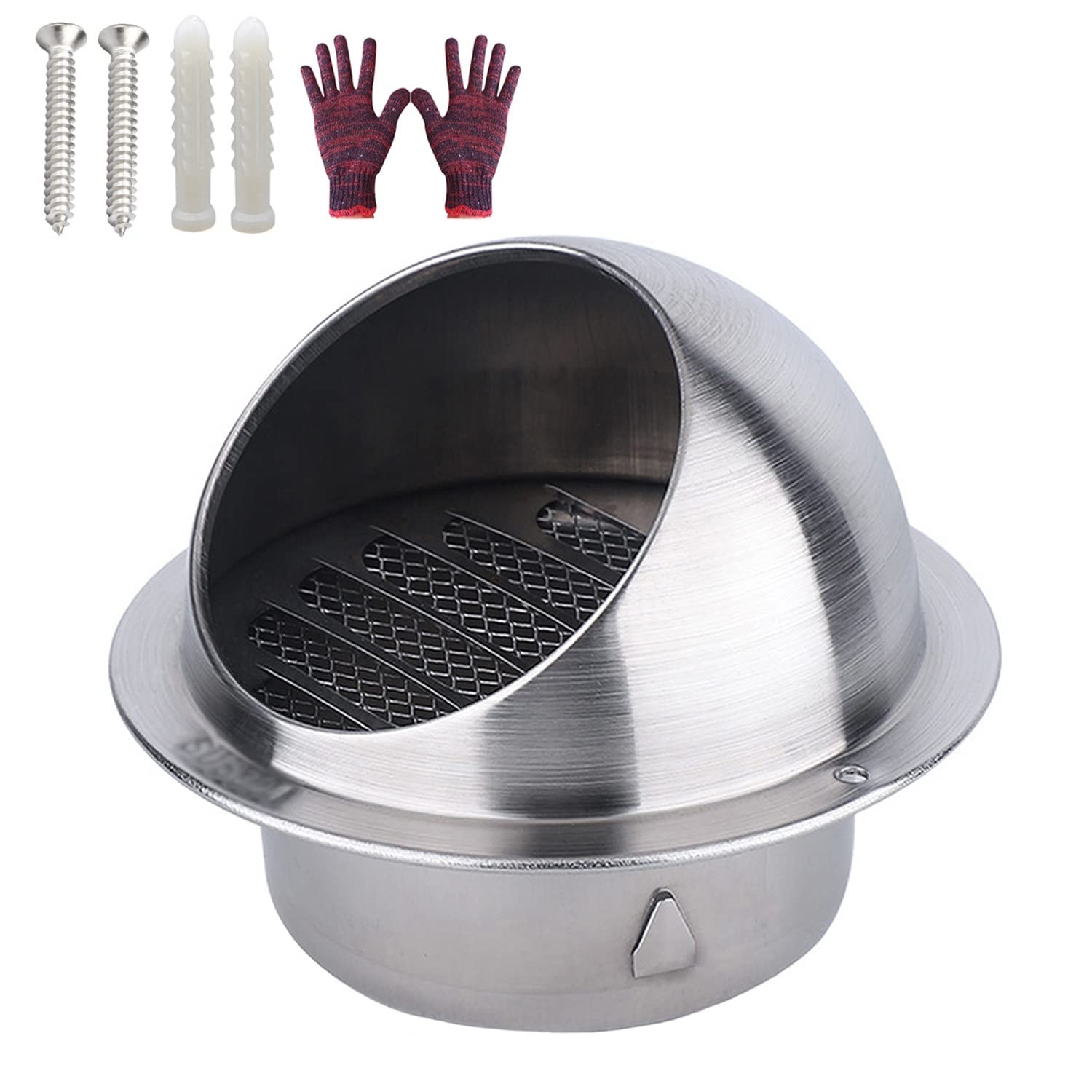 Copertura Per Cappa Aspirante Esterna - Acciaio Inox Testa Piatta Antivento - Foto 7