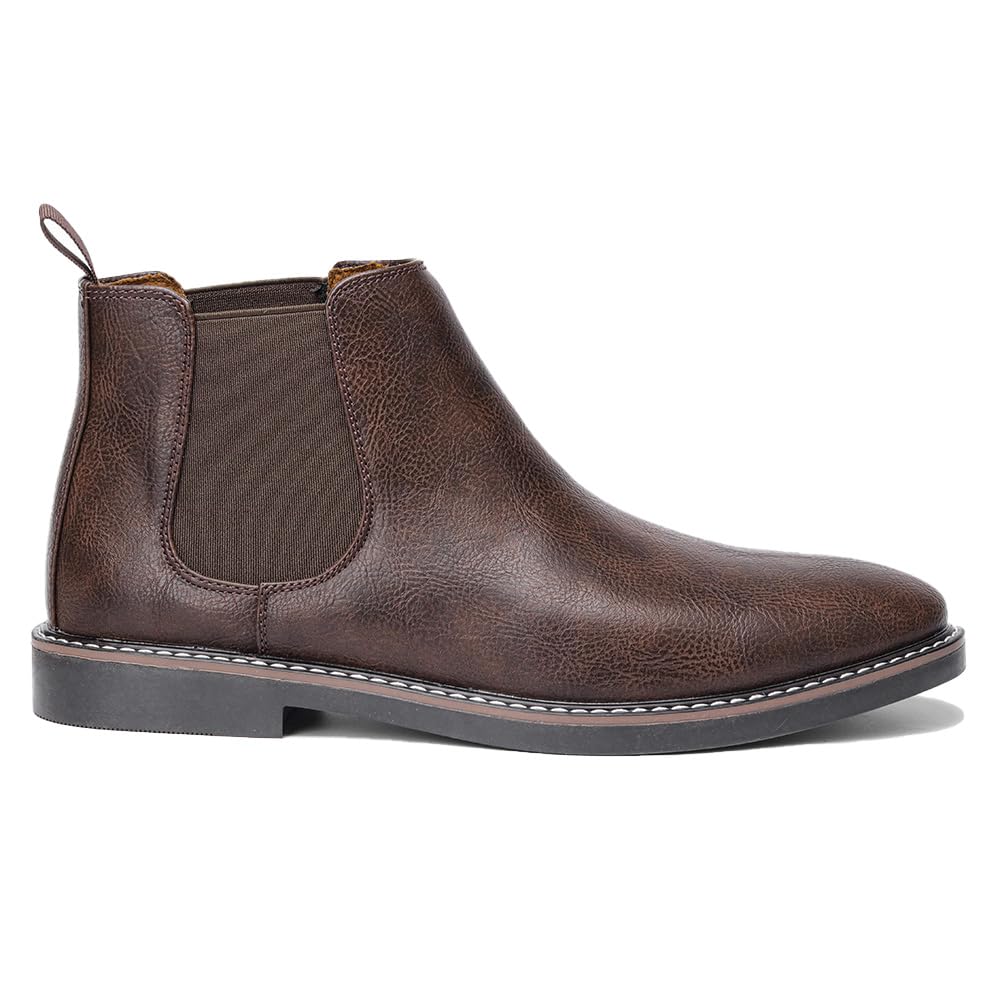 Harssidanzar Hombres Chelsea Tobillo Botas Casual Vestido Botas Tobillo Classic Slip on Boots KM303EU